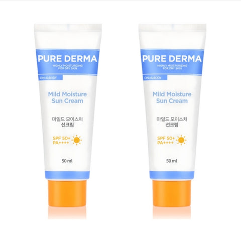 On the Body Pure Derma Mild Moisture Sun Cream SPF50+ PA++++ 50ml*2Pcs