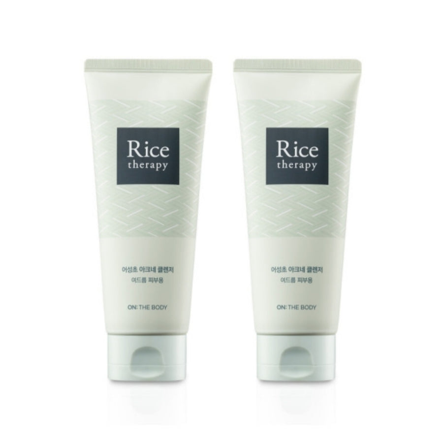 On the Body Rice Therapy Houttuynia Cordata Acne Foam Cleanser 150g*2Pcs