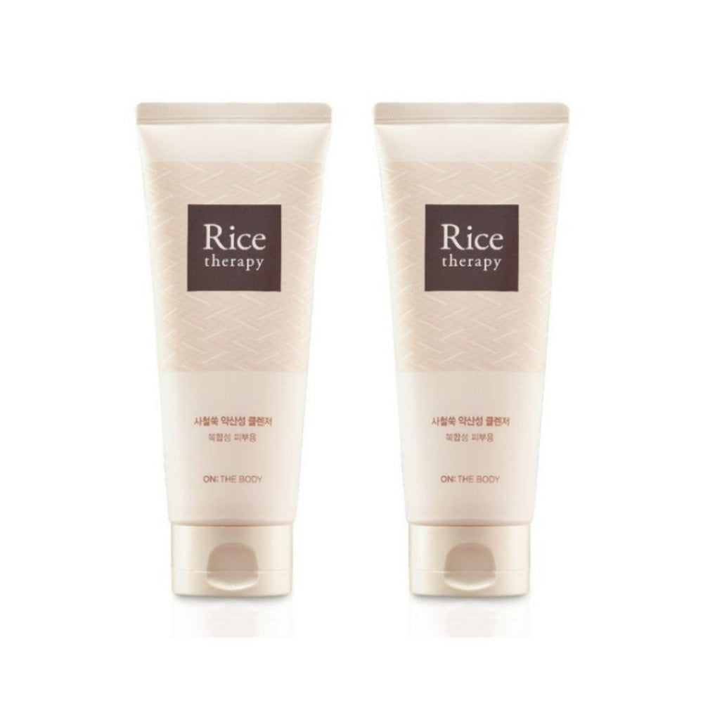 On the Body Rice Therapy Wormwood Weak Acidic Foam Cleanser 150g*2Pcs