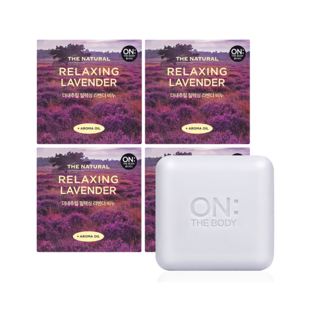 On the Body the Natural Relaxing Lavender Soap 90g*4Pcs