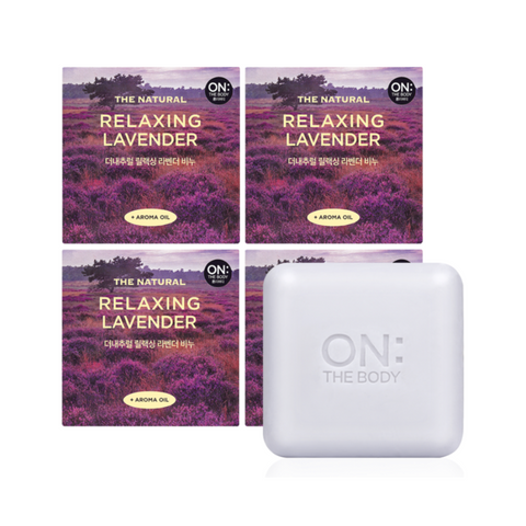 On the Body the Natural Relaxing Lavender Soap 90g*4Pcs