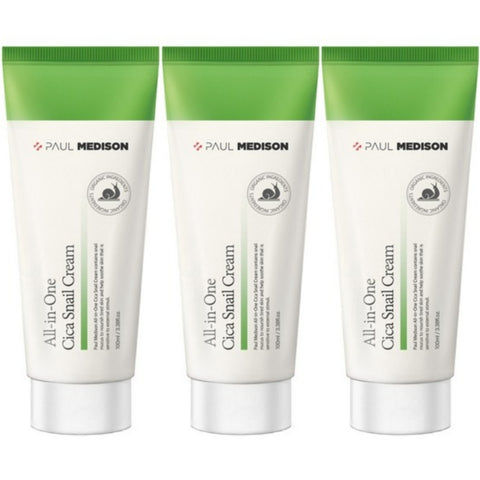 Paul Medison All-in-One Cica Snail Cream 100ml*3Pcs