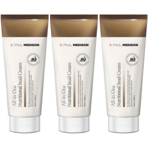 Paul Medison All-in-One Nutritional Snail Cream 100ml*3Pcs