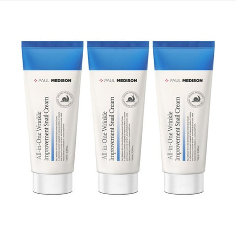Paul Medison All-in-One Wrinkle Improvement Snail Cream 100ml*3Pcs