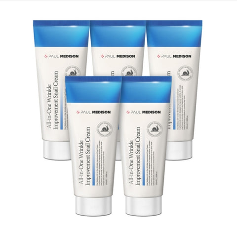 Paul Medison All-in-One Wrinkle Improvement Snail Cream 100ml*5Pcs