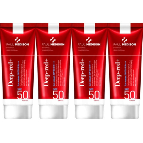 Paul Medison Deep-red+ Sun Cream SPF50 PA+++ 60ml*4Pcs