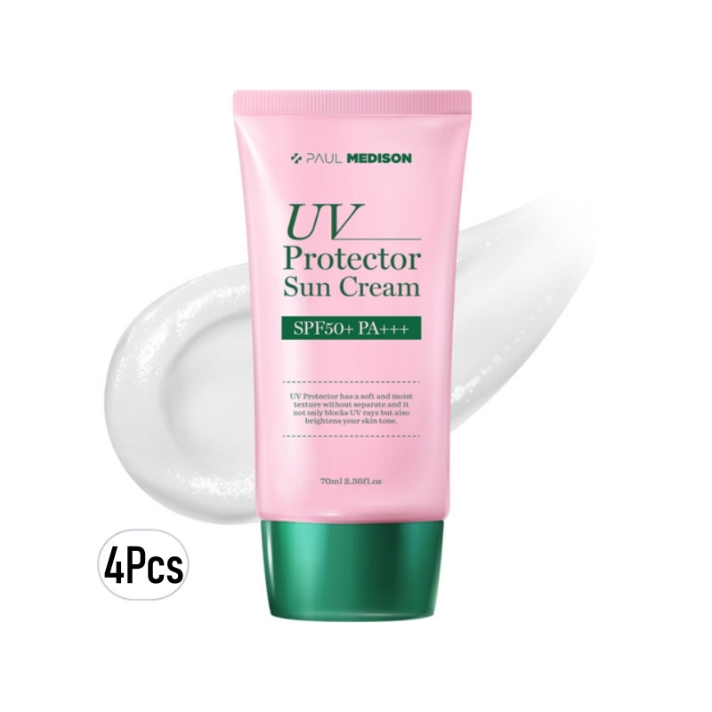 Paul Medison UV Protector Sun Cream SPF50+ PA+++ 70ml*4Pcs