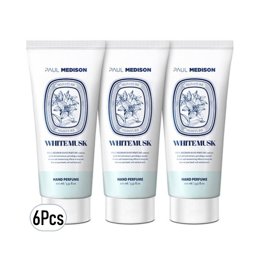 Paul Medison White Musk Hand Perfume Cream 100ml*6Pcs