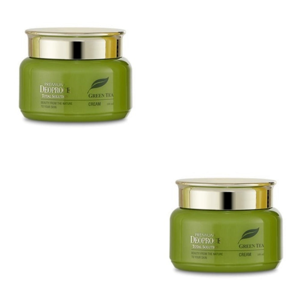 Premium Deoproce Green Tea Total Solution Cream 100ml*2Pcs