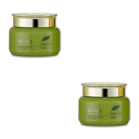 Premium Deoproce Green Tea Total Solution Cream 100ml*2Pcs