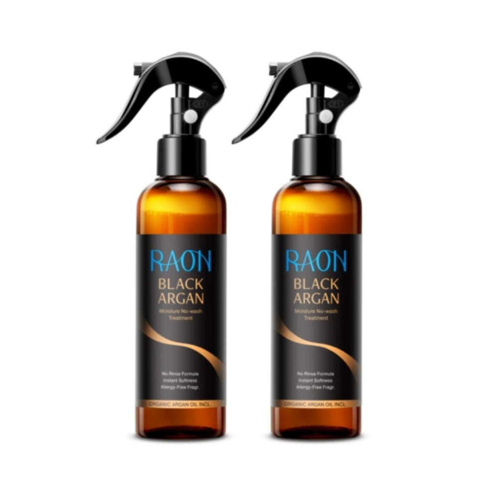 Raon Black Argan Moisture No-wash Hair Treatment 180ml*2Pcs