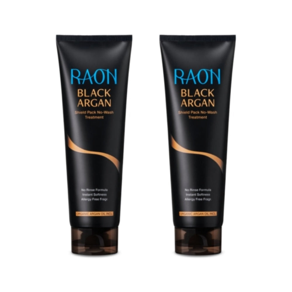 Raon Black Argan Shield Pack No-wash Hair Treatment 180ml*2Pcs