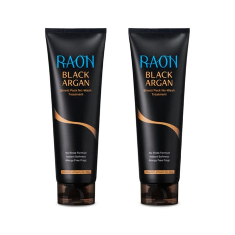 Raon Black Argan Shield Pack No-wash Hair Treatment 180ml*2Pcs