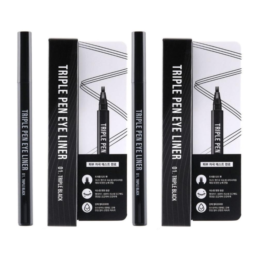 RiRe Triple Pen Eye Liner 01. Triple Black 0.9g*2Pcs
