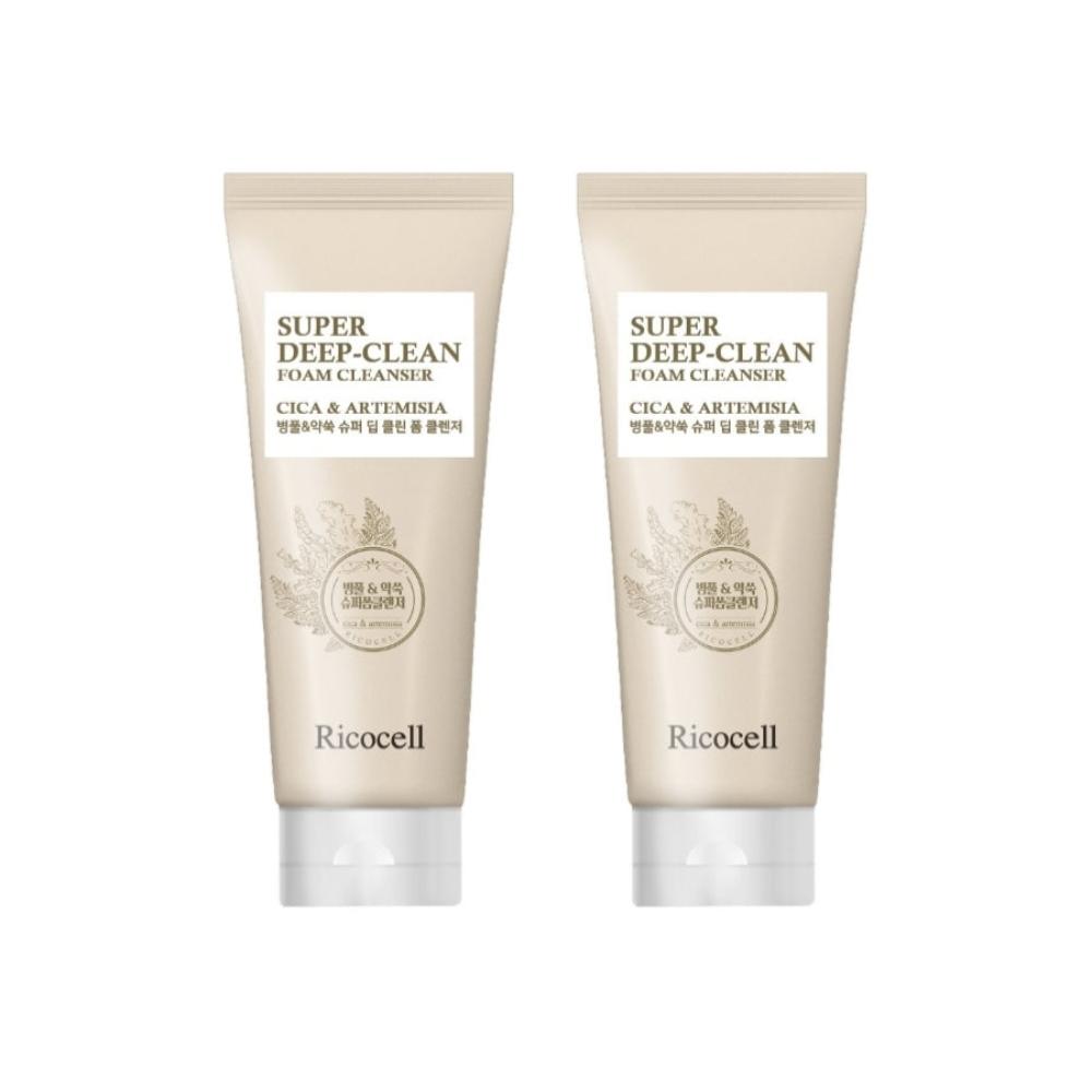 Ricocell Cica & Artemisia Super Deep Clean Foam Cleanser 220ml*2Pcs