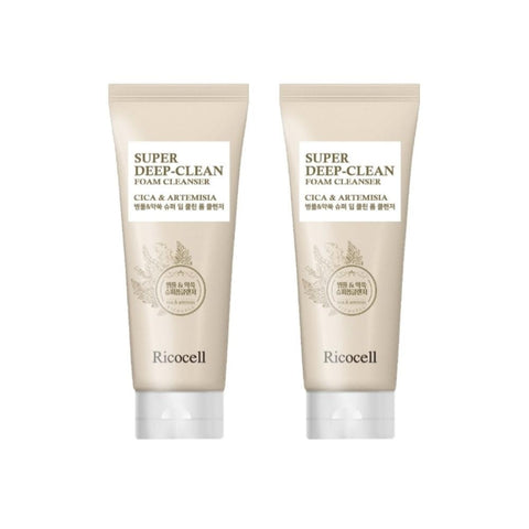 Ricocell Cica & Artemisia Super Deep Clean Foam Cleanser 220ml*2Pcs