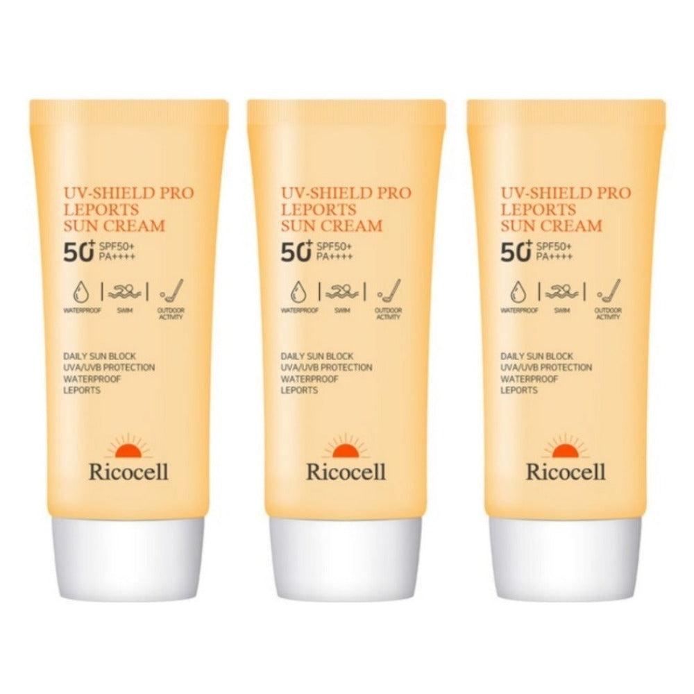 Ricocell UV-Shield Pro Leports Sun Cream SPF50+ PA++++ 70ml*3Pcs