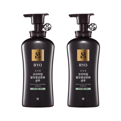 Ryo Premium Hair Loss Relief Shampoo for Scalp Cooling 490ml*2Pcs