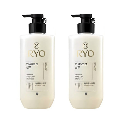 Ryo Sensitive Scalp Care Shampoo for Hair Loss 480ml*2Pcs