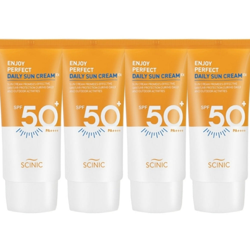 SCINIC Enjoy Perfect Daily Sun Cream EX SPF50+ PA++++ 50ml*4Pcs