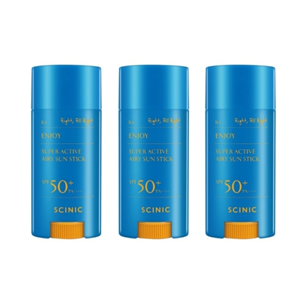 SCINIC Enjoy Super Active Airy Sun Stick SPF50+ PA++++ 15g*3Pcs