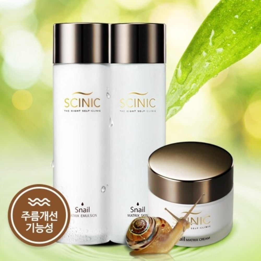 SCINIC Snail Matrix Skin Emulsion Cream 3 Pieces Set