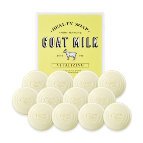 Shower Mate Goat Milk Vitalizing Beauty Soap with Verveine 90g*12Pcs