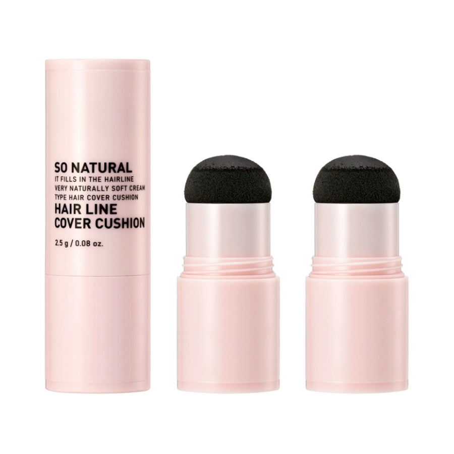 So Natural Hair Line Cover Cushion No.1 Natural Black 2.5g*2Pcs