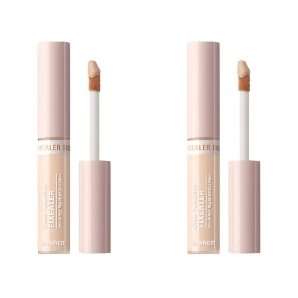 THE SAEM Cover Perfection Fixealer 01 Clear Beige 6.5g*2Pcs