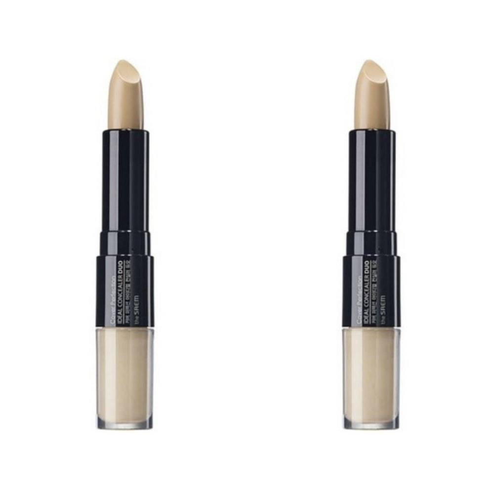 THE SAEM Cover Perfection Ideal Concealer Duo 01 Clear Beige 4.5g + 4.2g X 2Pcs