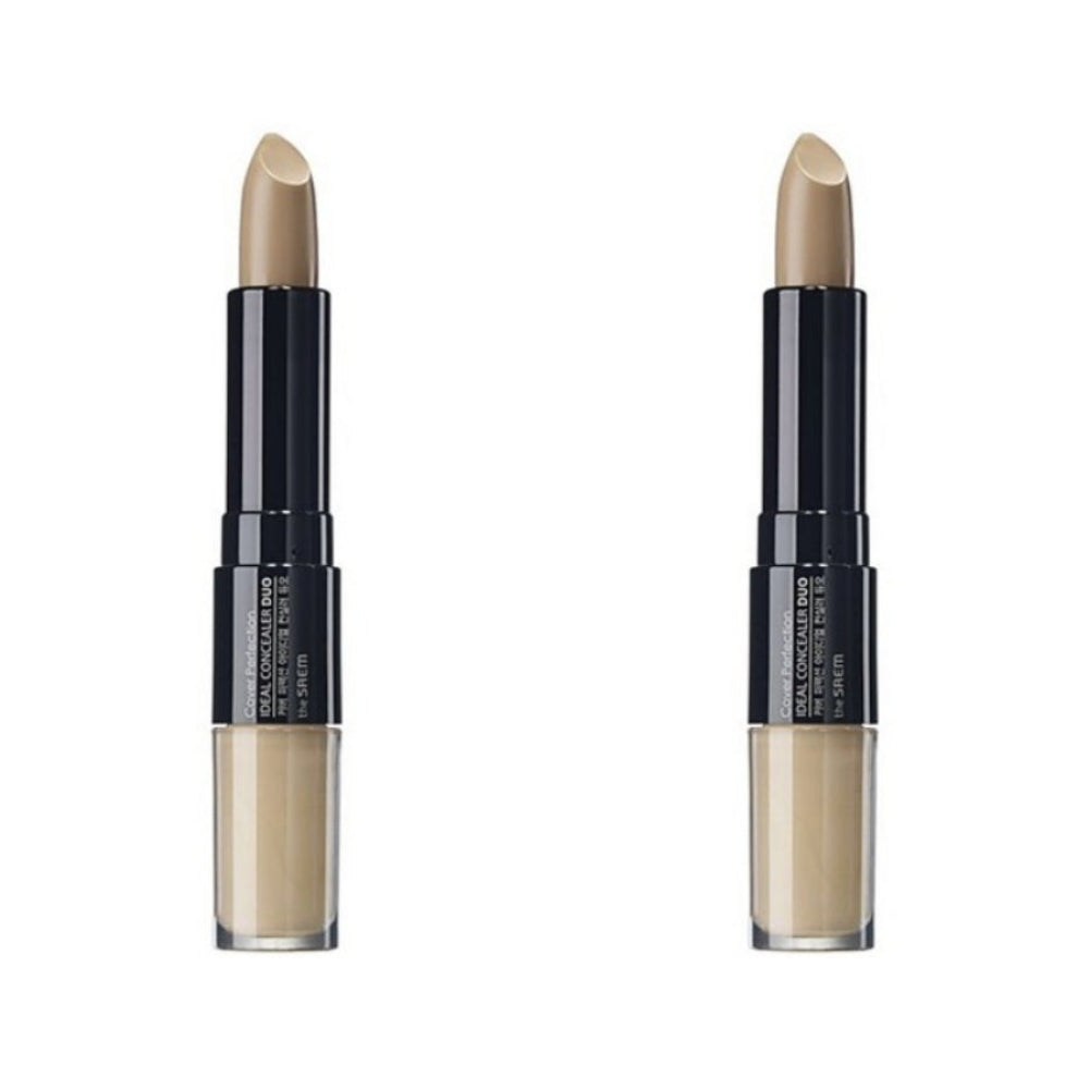 THE SAEM Cover Perfection Ideal Concealer Duo 1.5 Natural Beige 4.5g + 4.2g X 2Pcs