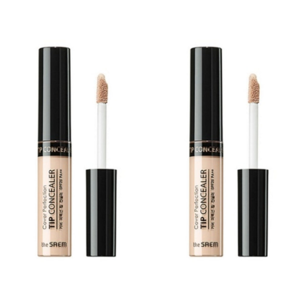 THE SAEM Cover Perfection Tip Concealer 1.25 Light Beige 6.5g*2Pcs