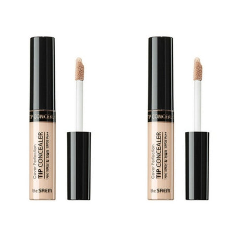 THE SAEM Cover Perfection Tip Concealer 1.25 Light Beige 6.5g*2Pcs