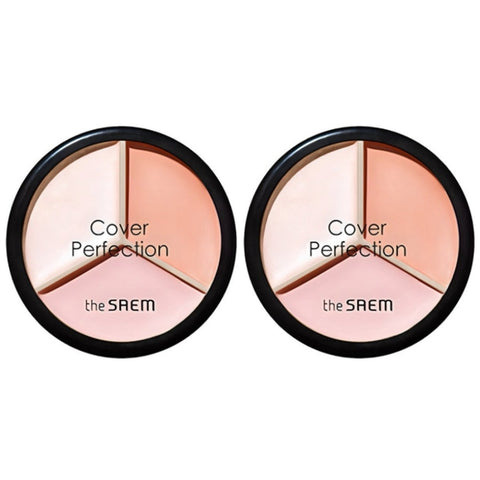 THE SAEM Cover Perfection Triple Pot Concealer 05 Dark Up Beige 4.5g*3 Colors X 2Pcs