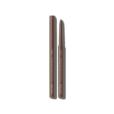 THE SAEM Eco Soul Powerproof Super Slim Eyeliner BR01 Thrill Brown 0.1g*2Pcs