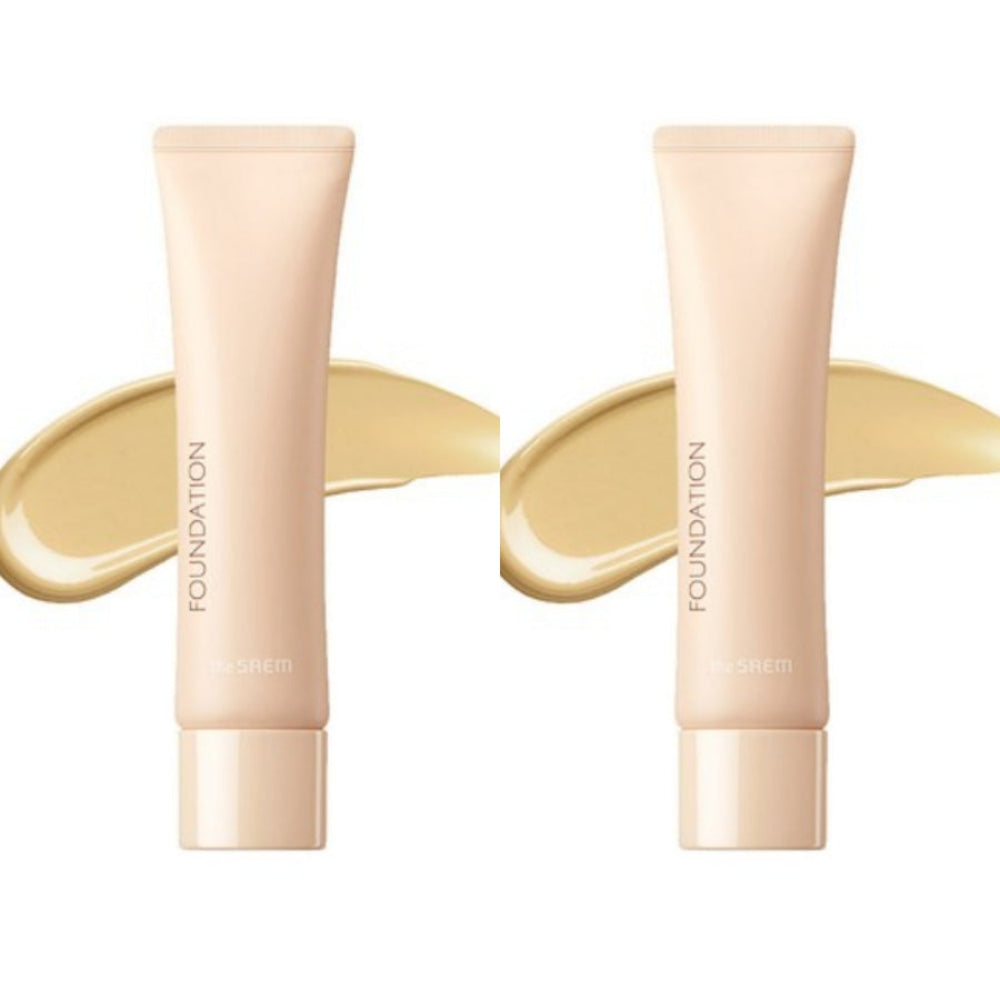 THE SAEM Saemmul Airy Cotton Foundation SPF30 PA++ 03 Green Beige 30ml*2Pcs
