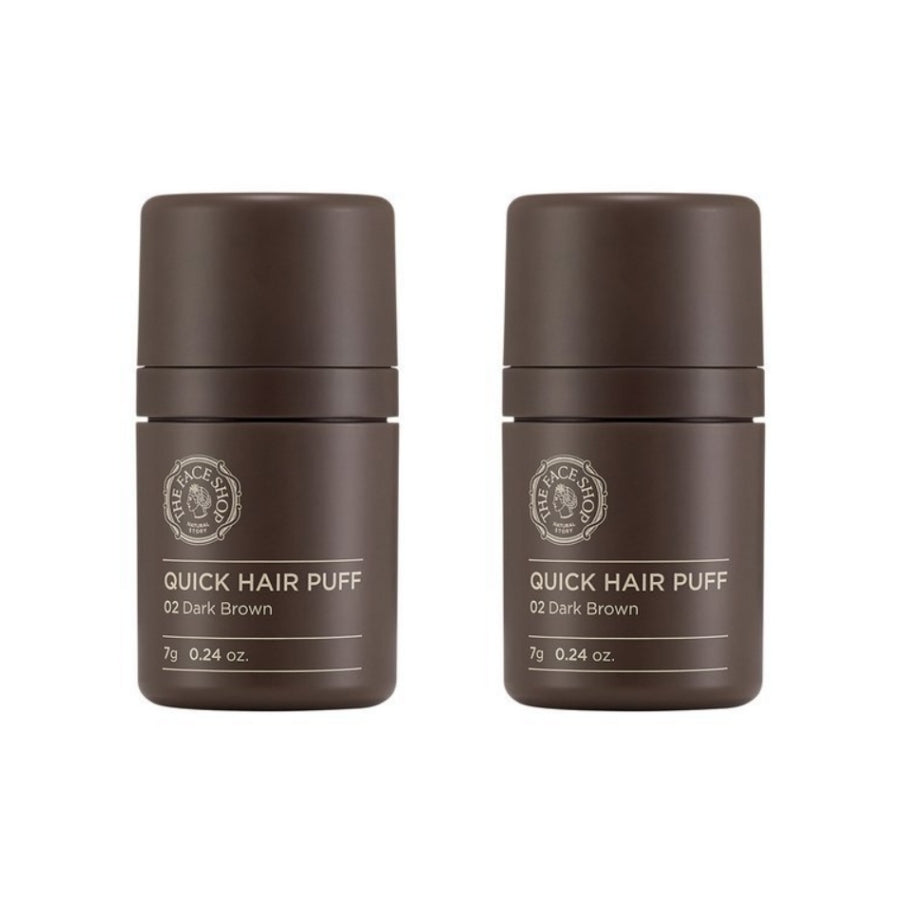 The Face Shop Quick Hair Puff Shadow No.2 Dark Brown 7g*2Pcs