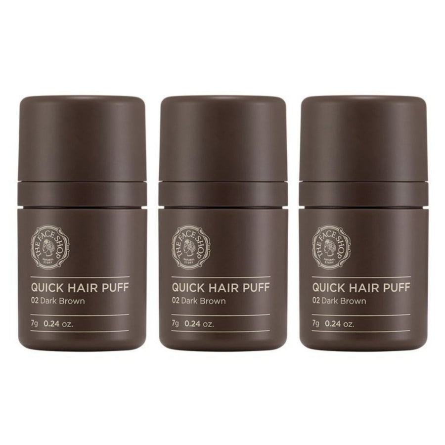 The Face Shop Quick Hair Puff Shadow No.2 Dark Brown 7g*3Pcs