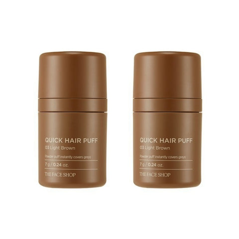 The Face Shop Quick Hair Puff Shadow No.3 Light Brown 7g*2Pcs