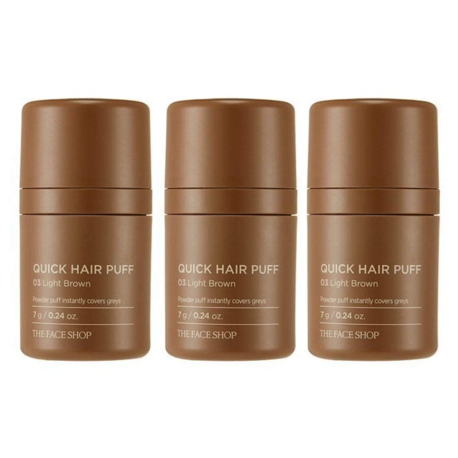 The Face Shop Quick Hair Puff Shadow No.3 Light Brown 7g*3Pcs