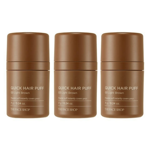 The Face Shop Quick Hair Puff Shadow No.3 Light Brown 7g*3Pcs