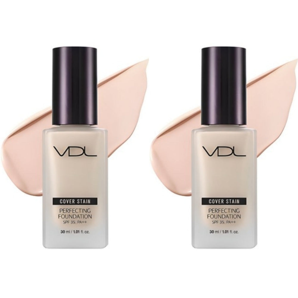 VDL Cover Stain Perfecting Foundation SPF35 PA++ A02 30ml*2Pcs