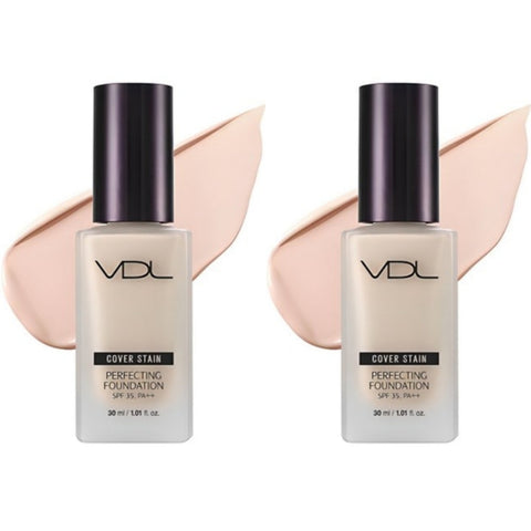 VDL Cover Stain Perfecting Foundation SPF35 PA++ A02 30ml*2Pcs