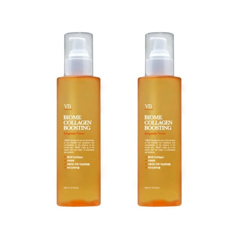 VIBAS Biome Collagen Boosting Ampoule Toner 200ml*2Pcs