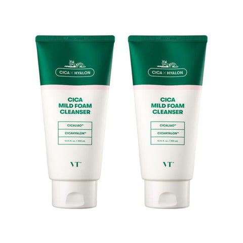 VT Cosmetic Cica Mild Foam Cleanser 300ml*2Pcs