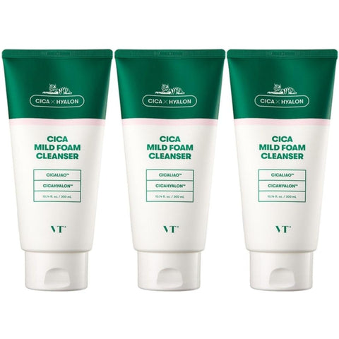 VT Cosmetic Cica Mild Foam Cleanser 300ml*3Pcs
