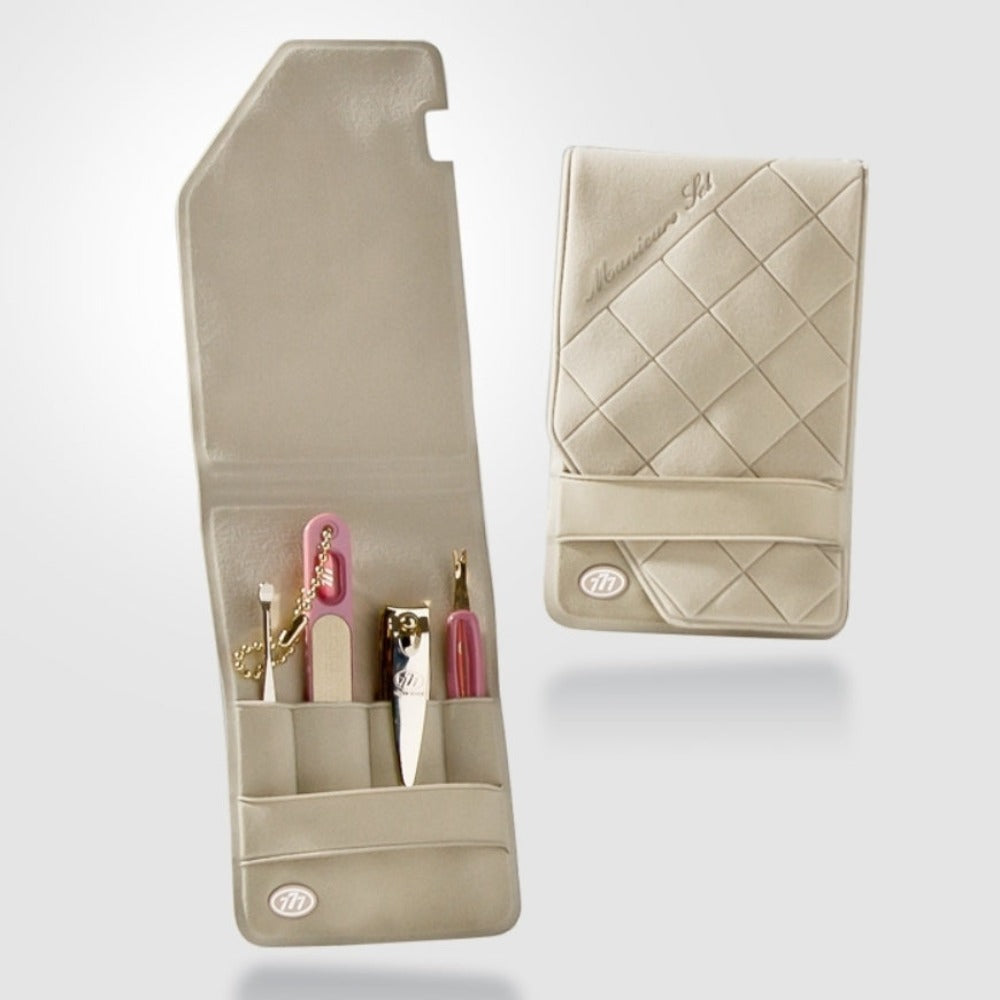 777 Three Seven Gold Nail Clipper 4 Pieces Beauty Set TS-86G Made in Korea