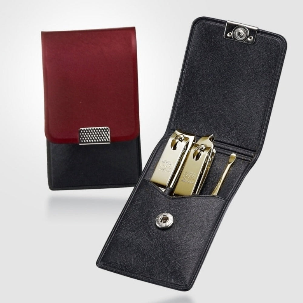 777 Three Seven Gold Nail Clippers 3 Pieces Beauty Set TS-78G Made in Korea