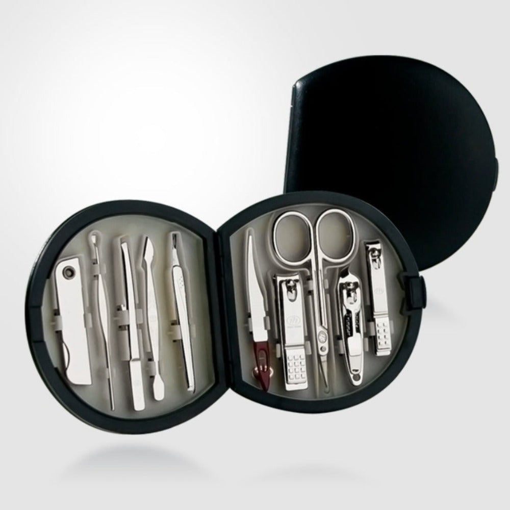777 Three Seven Silver Nail Clippers 10 Pieces Beauty Set TS-1305C Made in Korea