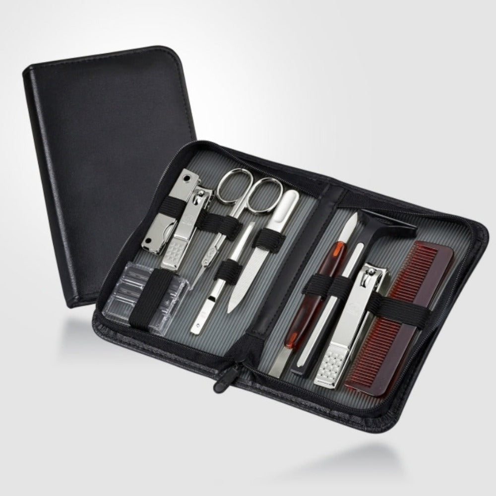 777 Three Seven Silver Nail Clippers 10 Pieces Beauty Set TS-153RC Made in Korea